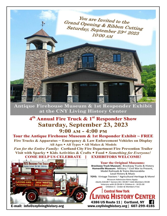 Antique Firehouse Grand Opening 1st Responder Show Cortland